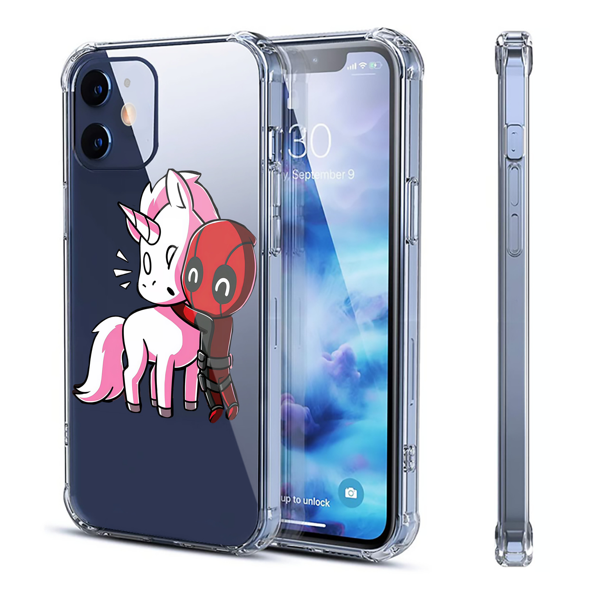 （画像用） Deadpool デッドプール 【iPhone 12シリーズ対応】透明スマホケース（クリアソフトケース）